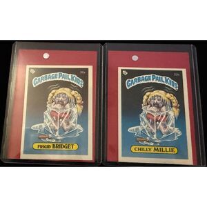 Vintage 1985 Topps Garbage Pail Kids UK Minis Series 1 32A and 32B